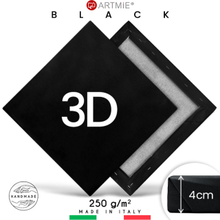 Hochwertiges 3D-Baumwollsegeltuch mit schwarzer Grundierung
