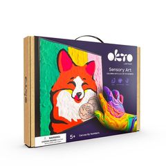 OKTO Gemälde mit selbsthärtender Masse 30 x 30 cm Fox